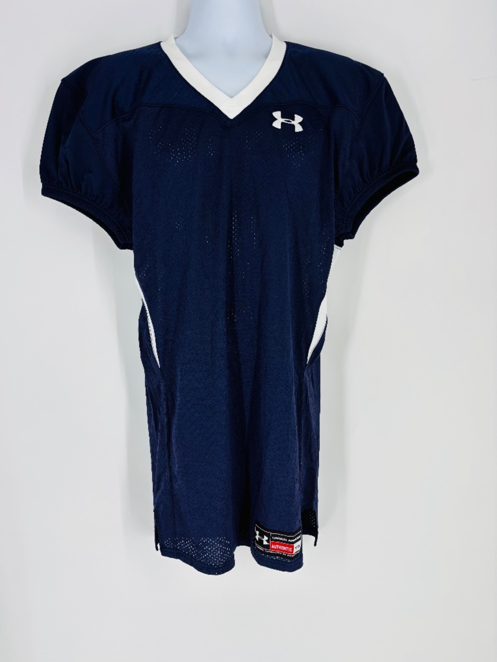 Under Armour Mens Football Practice Heat Gear Jersey Blue / White Size: M